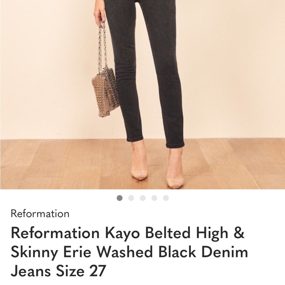 Reformation Black Slim Jeans